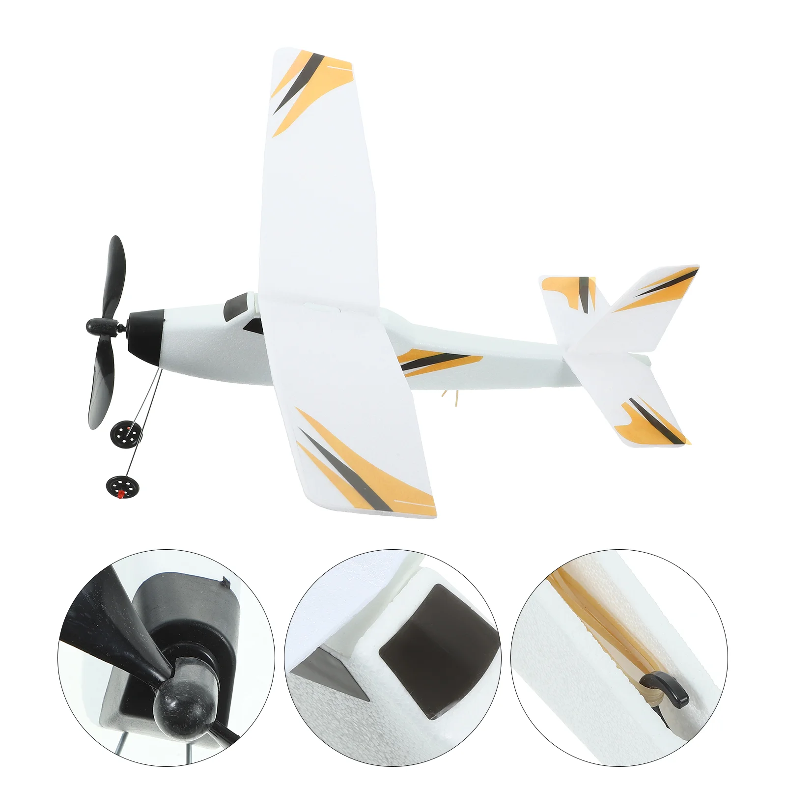 

Orange Rubber Band Powered Airplane Model Educational Toy Diy Glider Plane Kids Aviation Plaything Outdoor Sports Play Vehicles