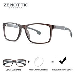 ZENOTTIC Sport Prescription Glasses Men Anti-Blue-Ray Photochromic Myopia/Hyperopia/Progressive Eyeglasses Optical Eyewear