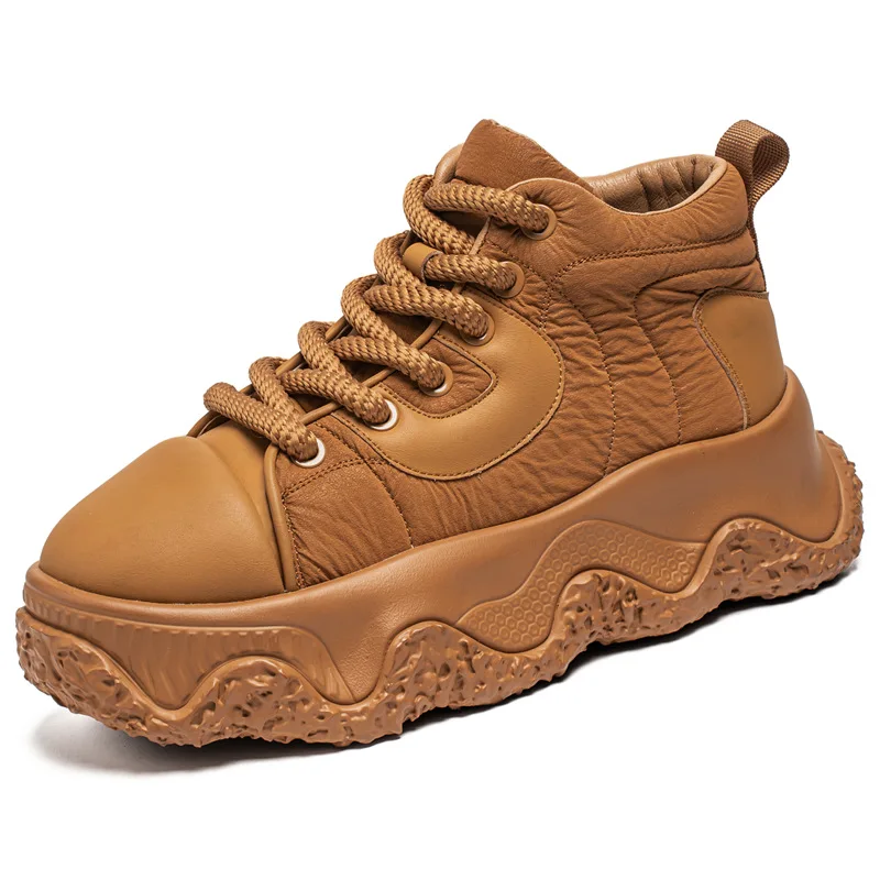 

Latest Thick Bottom Men's Height Increasing Casual Sneakers Korean Edition Soft Bottom Comfortable Sports Running Shoes