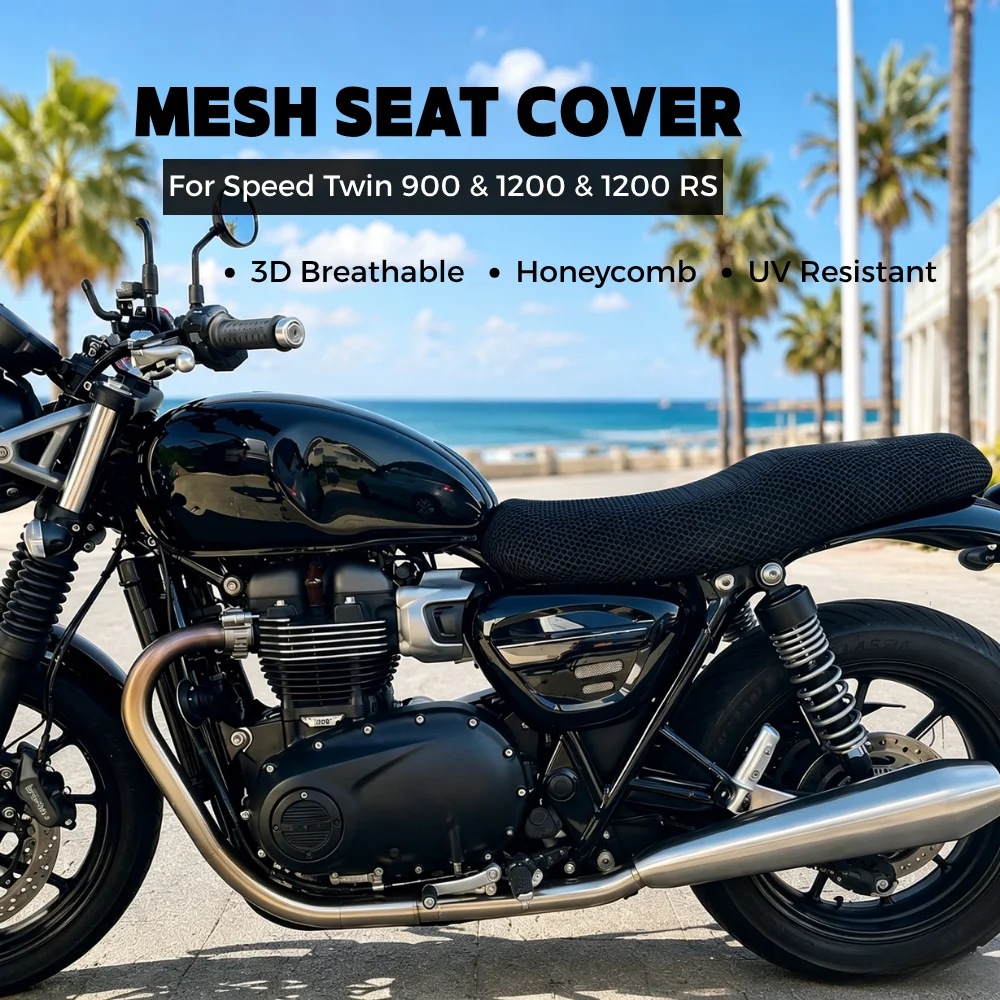 Mesh Seat Cushions For Speed Twin 900 1200 SPEED TWIN 1200 RS Motorcycle Protecting Cushion Seat Fabric Saddle Cover Accessories