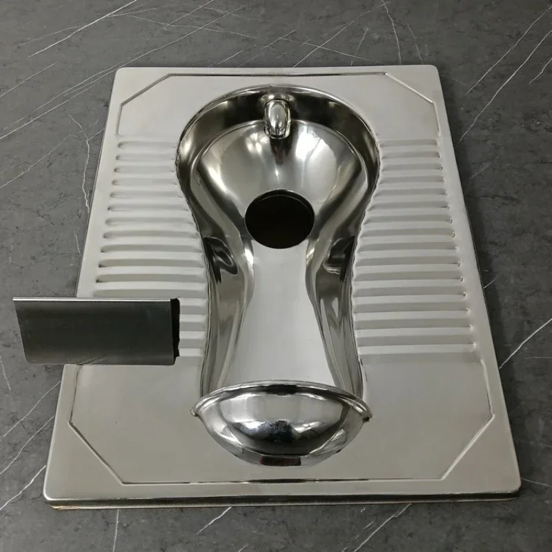 Stainless steel squatting toilet, squatting pit squatting toilet, integrated rear row 304 material deodorant public toilet