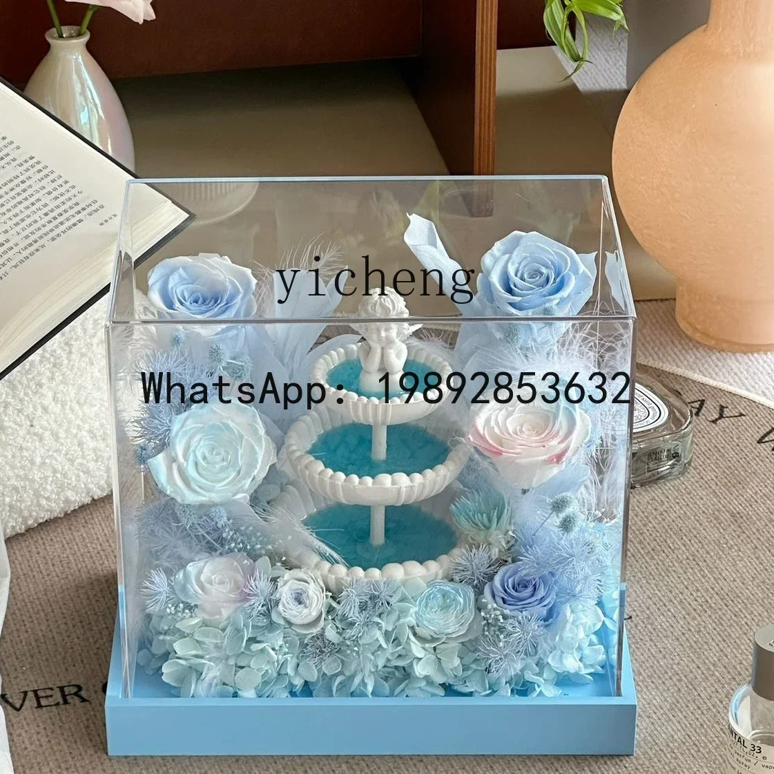 X2  Valentine's Day confession gift immortality flower wishing pool garden confession memorial fairy garden