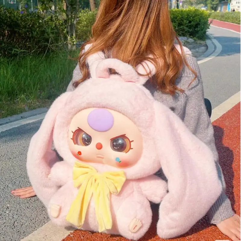 

Genuine Baby Three Rabbit Bag Plush Trendy Blind Box Toy Cute And Comfortable Plush Rabbit Backpack Best Birthday Gift for Girl