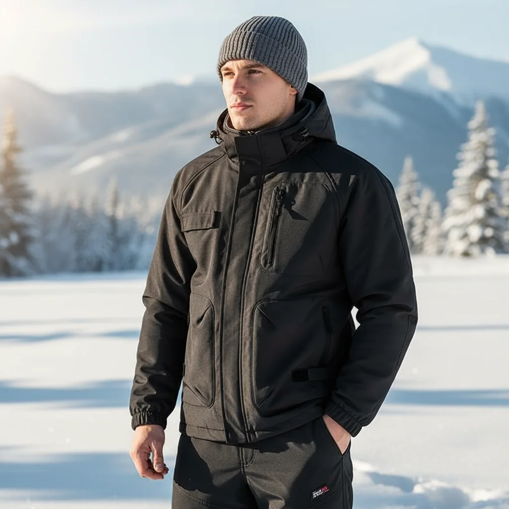 Inverno masculino conjuntos térmicos de esqui de montanha à prova dwaterproof água caminhadas workwear terno jaquetas táticas + calças 2 peças conjuntos blusão