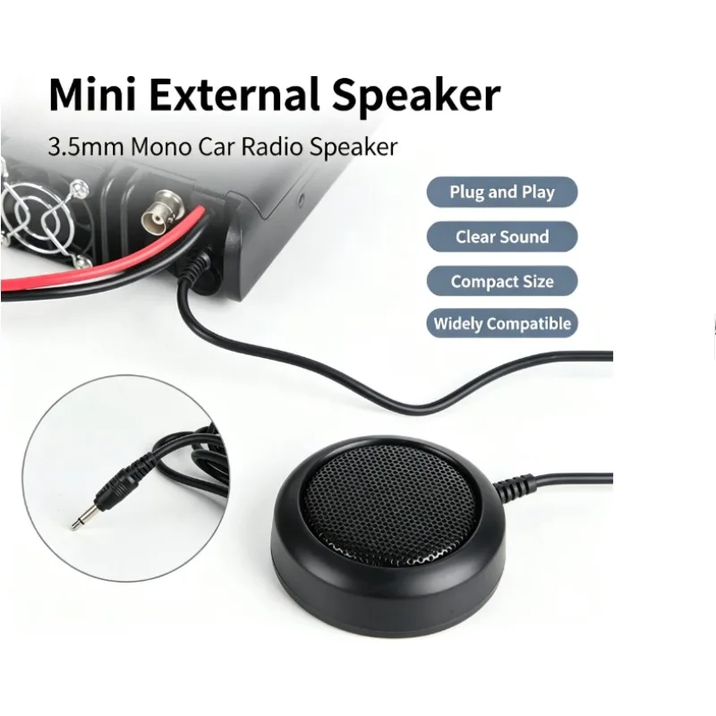 Mini 3.5mm Mono External Speaker Portable Small Car Radio Speaker Plug And Play For Mobile Radio Transceiver