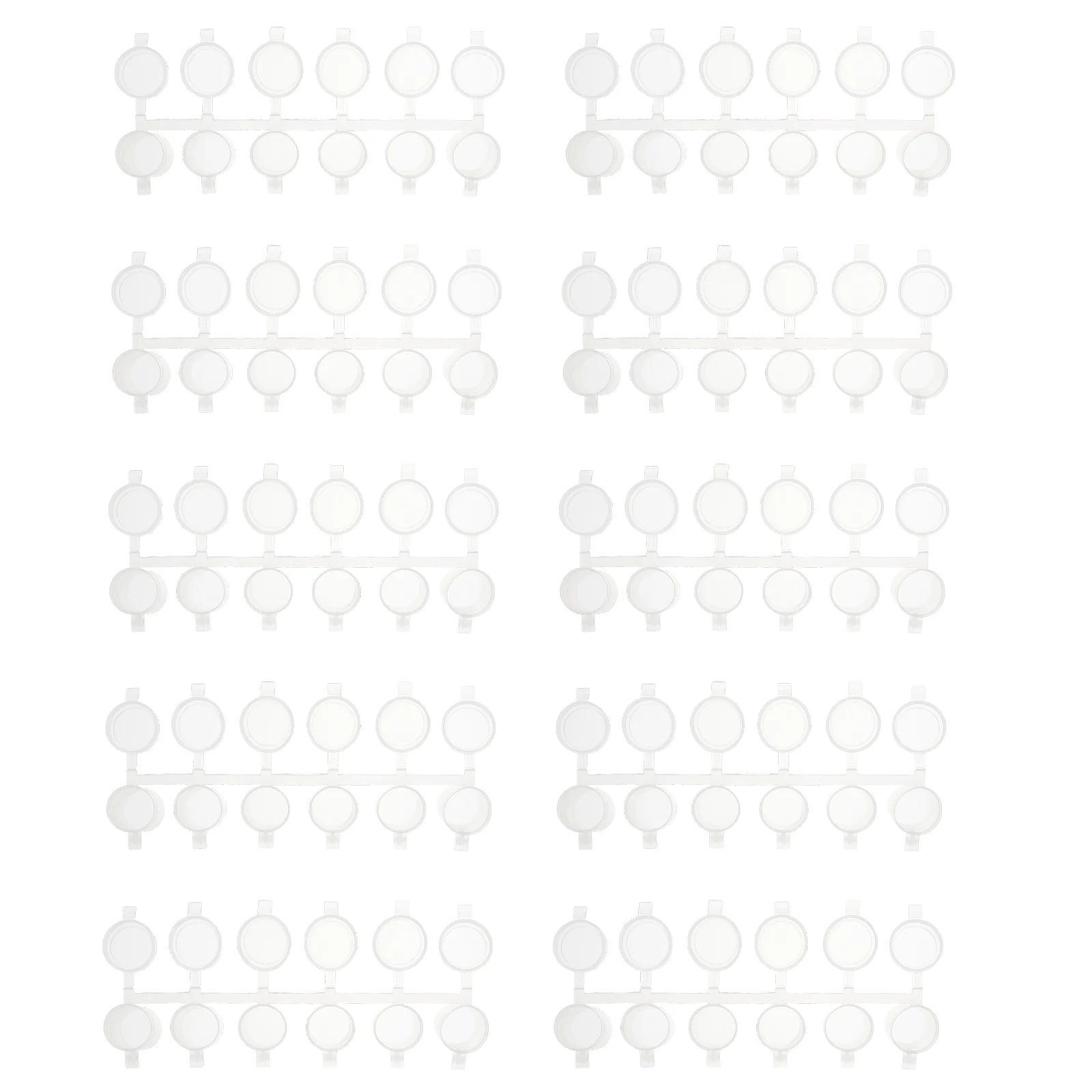 40 Pcs Paint Box Craft Containers Pod Strips Pigment Empty Pots Painting Plastic Storage Case