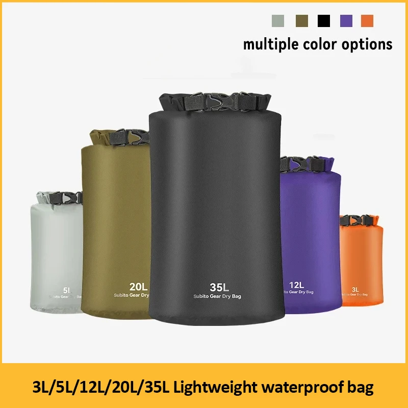 

Waterproof Dry Bag Sack 3L/5L/12L/20L/35L Ultralight Drifting Swimming Clothes Storage Bag Rafting Kayaking Sport Bag