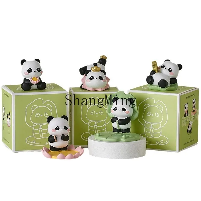 

PYH Panda Resin Mobile Phone Holder Ornament Crafts Living Room Bedroom Office Desktop Birthday Gift