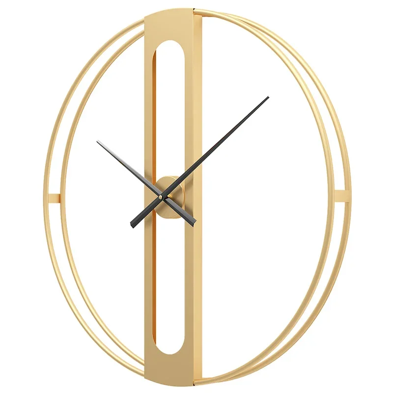 Nordic Kitchen Art Luxury Wall Clock Modern Silent Wall Watch Large Gold Metal Luxury Clocks Design Living Room Decorations W