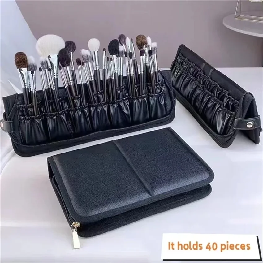 

Women Foldable Makeup Brush Bag Organizer Female Travel Cosmetic Toiletry Case for Beauty Tools Wash Accessories Pouch