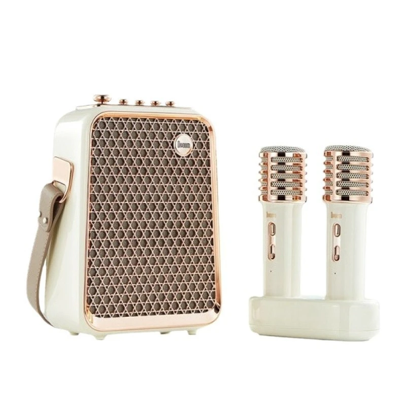 

Microphone Speaker Bluetooth KTV Audio Kara Outdoor Wireless Clear Sky Green