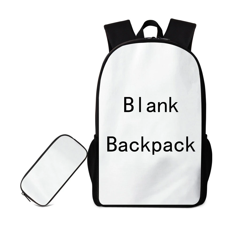 

Custom Logo Blank School Backpack For Teenager Girls 16 Inch Schoolbags With Pencil Case Student DIY Bookbag Children School Bag