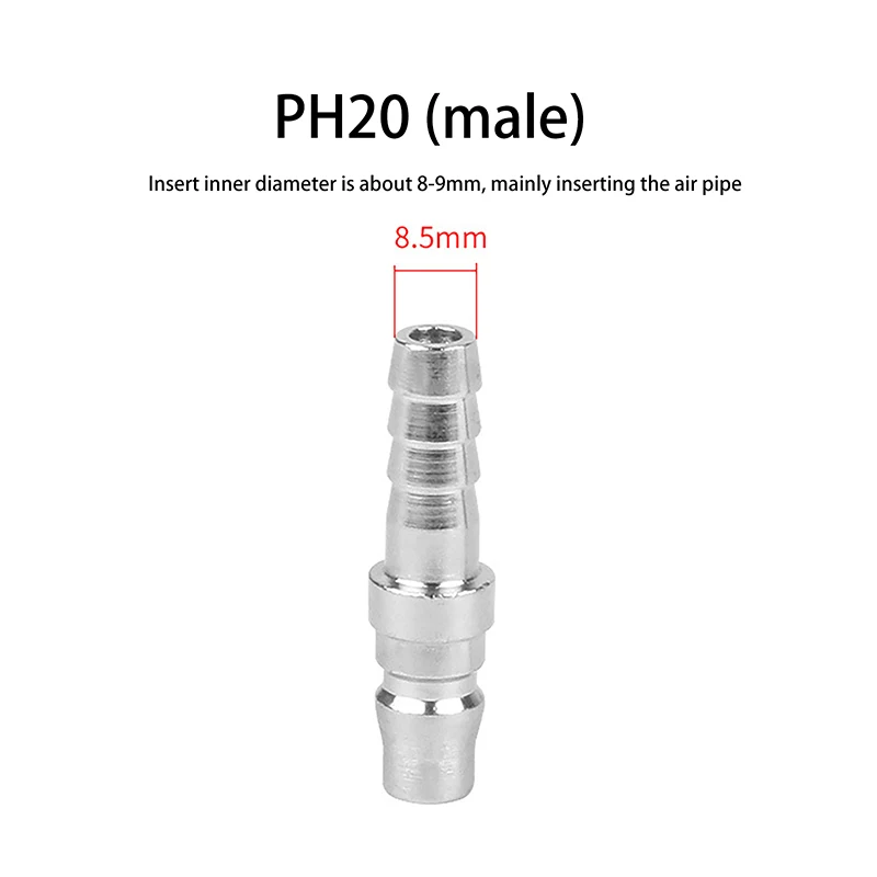 2pcs Pneumatic Fitting C Type Quick Coupling Connector Coupler For 8mm Compressor PH20+SH20