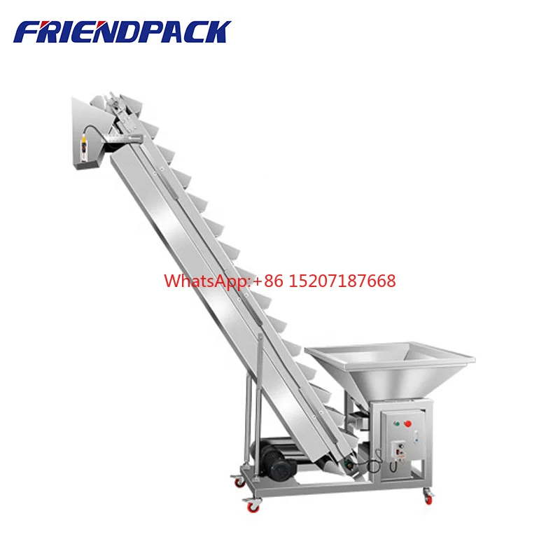 Automatic Belt Conveyor Incline Bucket Elevator Feeder Rice Seed Nut Grain Hardware Bean Elevator Lift the belt hopper Conveyor