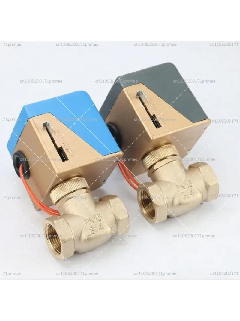 Electric Two-Way Valve for Central Air Conditioner Fan Coil, 6 Points DN20 Solenoid Valve