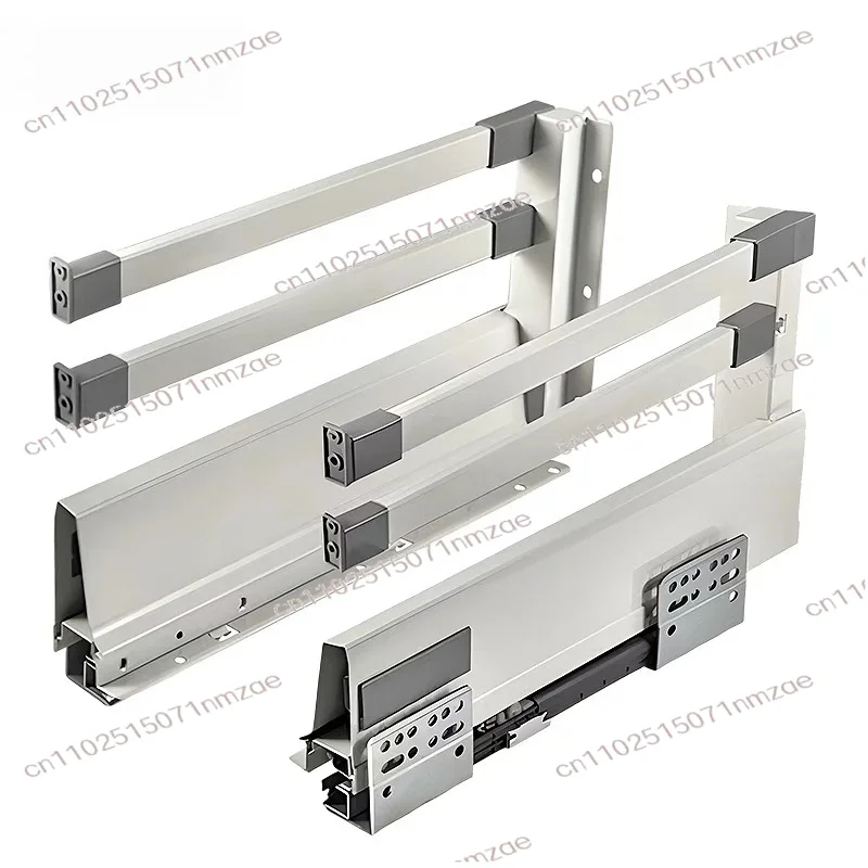 Furniture Hardware Side Mount Double Rod Metal Design Kitchen Apartment Bathroom Soft Close Function