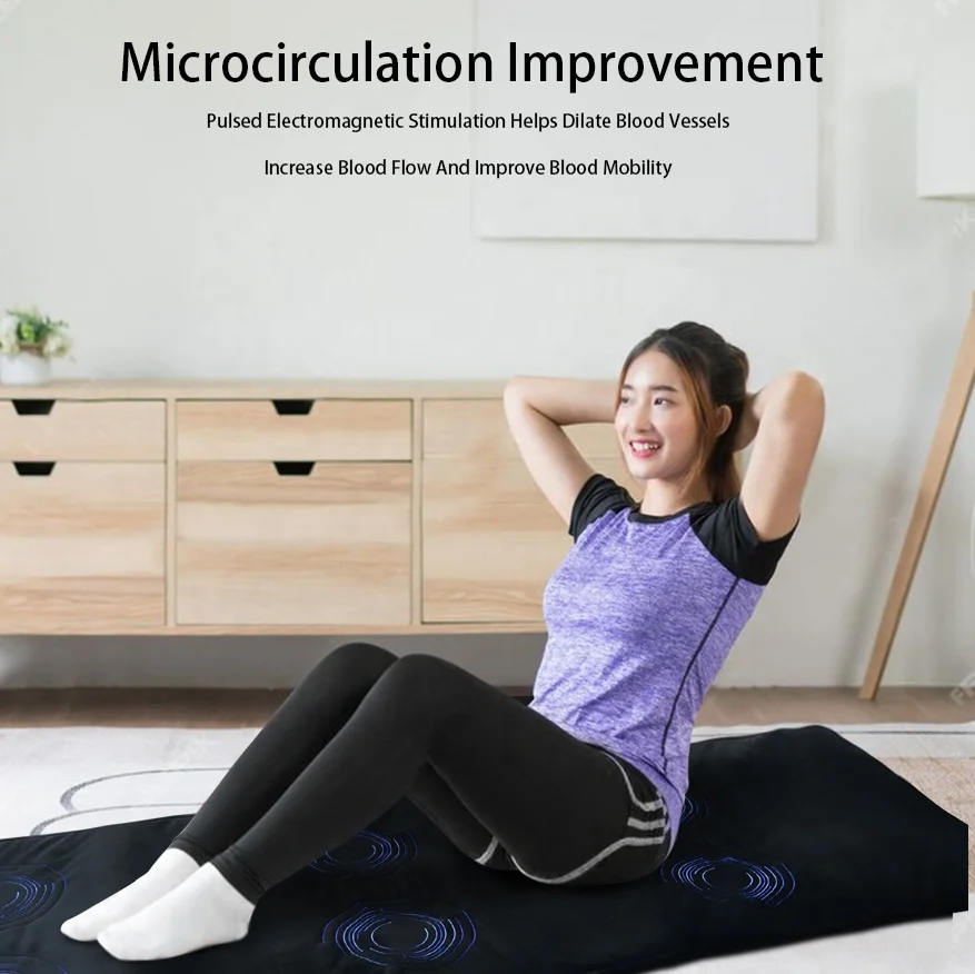 Pemf Pad Far Infrared Therapy Tourmaline Photon Mattress Natural Crystal Thermal Massage Pad