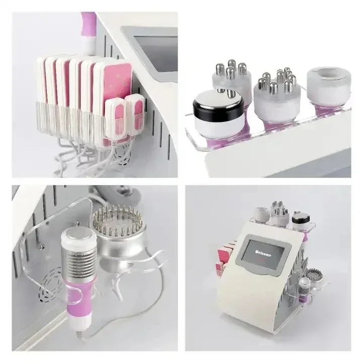 Newnet 9 In 1 Ultrasonic beaut Machine 40K Cavitation Vacuum radio frequenc Body Slimming Microcurrent Face Lifting Ultrasound