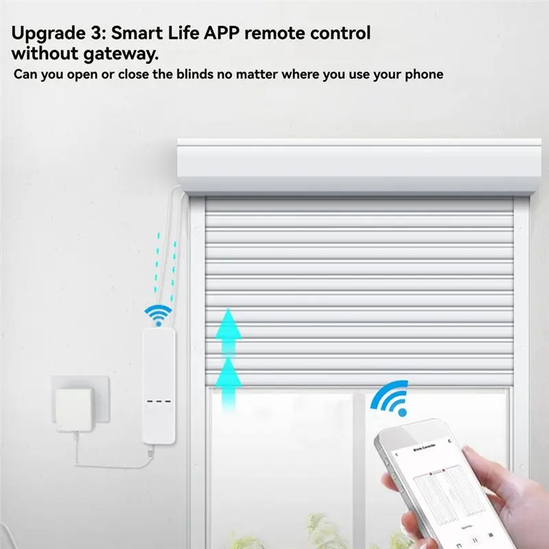 B86B Tuya WiFi Smart Motor for Roller Blinds Electric Chain Shade Shutter Drive, Works with Alexa for Google Home, RF Remote Kit