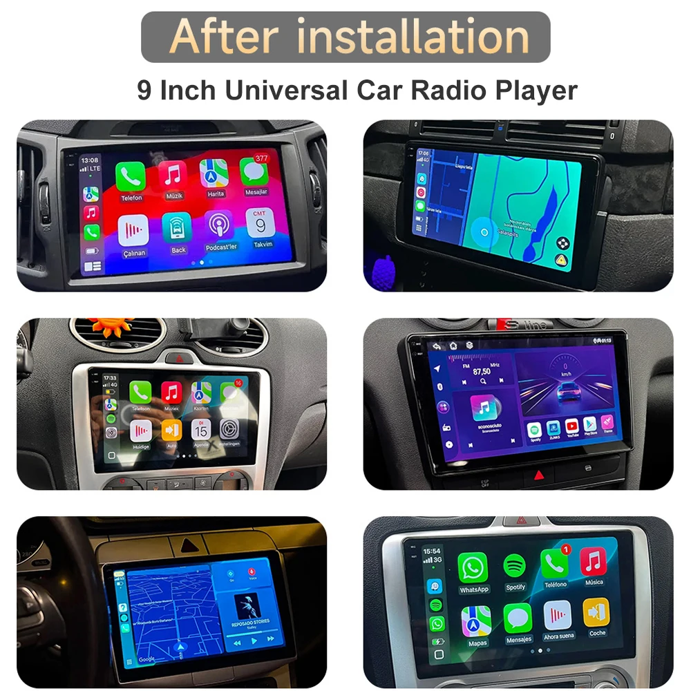 JIUYIN 9 Inch 1280*720 Car Multimedia Video Player Universal Stereo Radio GPS For Volkswagen Nissan Hyundai KIA Toyota Focus