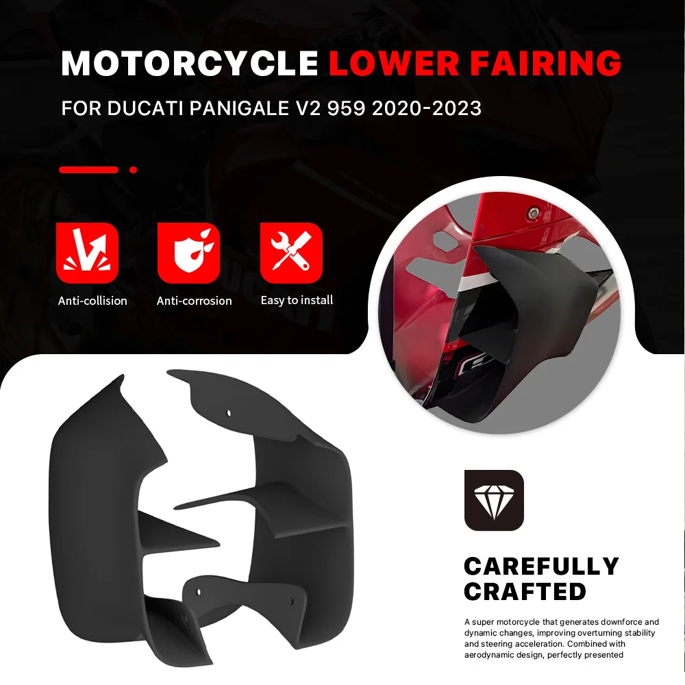 

Motorcycle Lower Fairing Aerodynamic Fixed Wing For DUCATI Panigale V2 959 2020 2021 2022 2023 Side Winglet Aileron