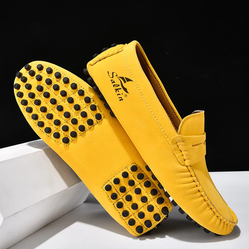 

Замшевые мужские лоферы, новая модная прогулочная обувь, новые удобные мужские туфли на плоской подошве, классические женские повседневные туфли в оригинальном стиле, мокасины
