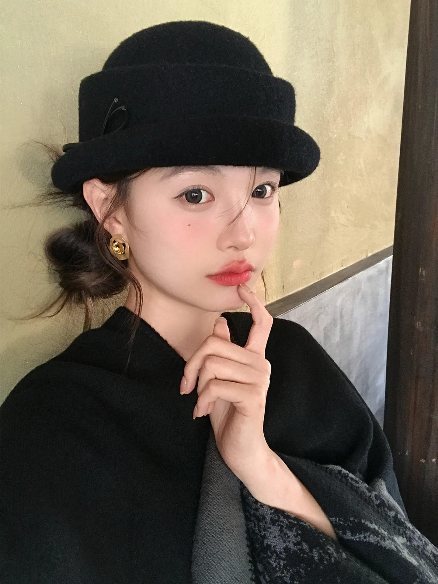 pbmarket-hepburn-sle-wool-blend-beret-hat-with-roll-fierman-women's-cap-winter-warm-faionable-breathable-hat