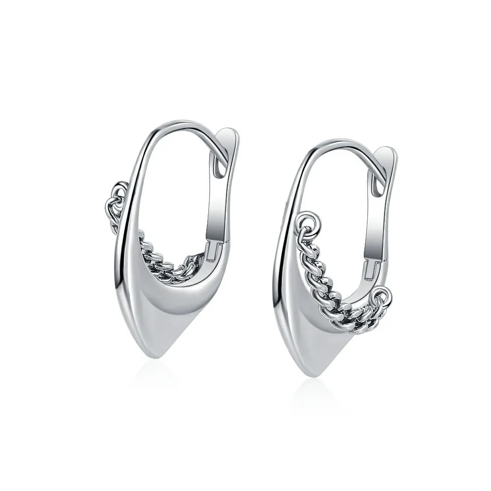 Line Hoop Earrings For Women Korean Wedding Party Jewelry Gift Female Pendientes 2026 Original 925 Sterling Silver Texture Love