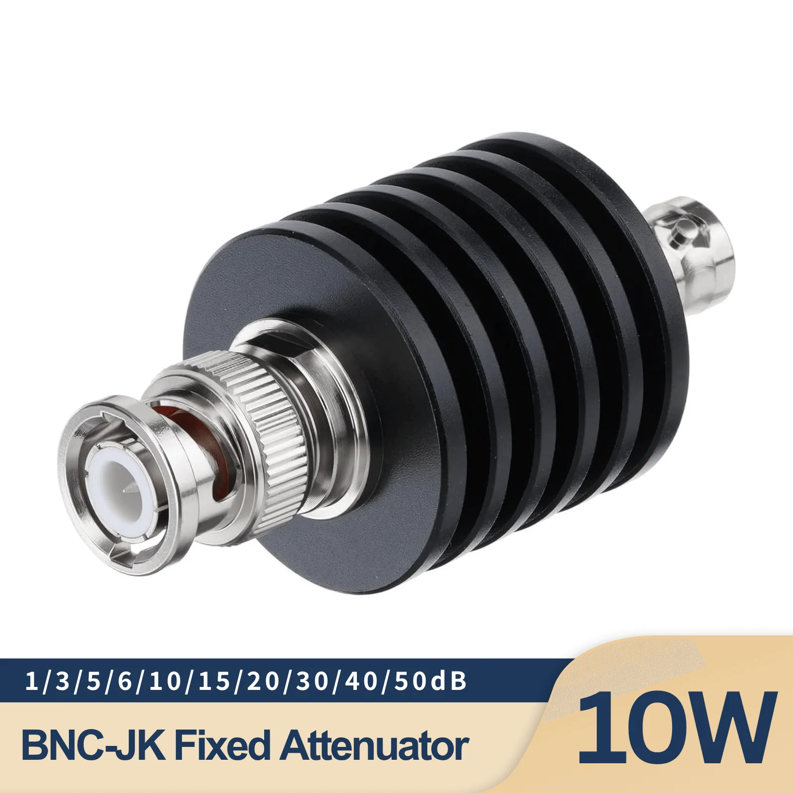 DC-3GHz/4GHz 10W BNC RF Fixed Attenuator Q9 Male to Female Connector 1db.3db.5db.6db.10db.15db.2db.30db, 40db 50Ohm