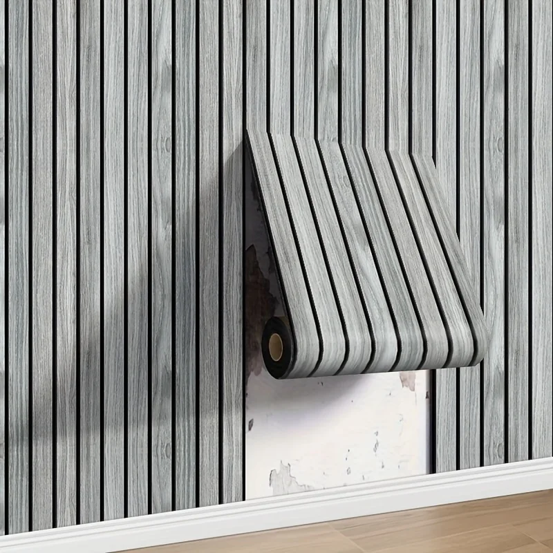 3D Wood Grain Wall Panels Self-adhesive Foam Thickened Wallpaper Textured Design Home Decoration Wall Stickers  Peel and Stick