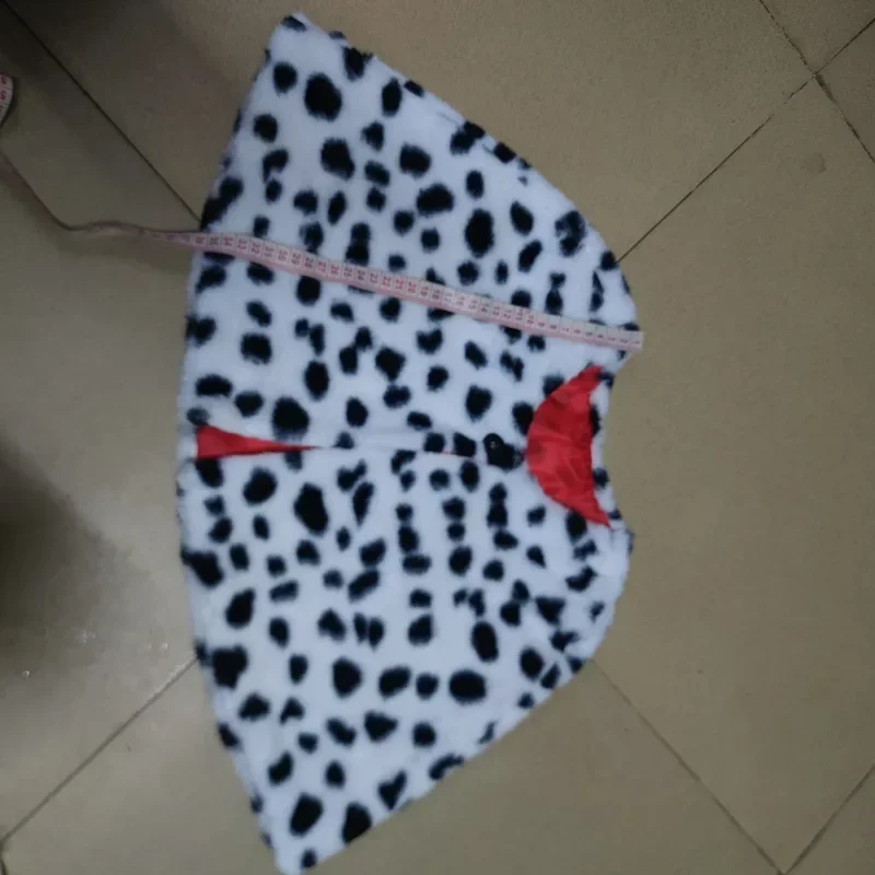 Accesorios de Cosplay de Cruella, capa de bruja, chal Sexy de lunares de leopardo para mujer, disfraz de fiesta de pasarela de noche de Carnaval de Halloween