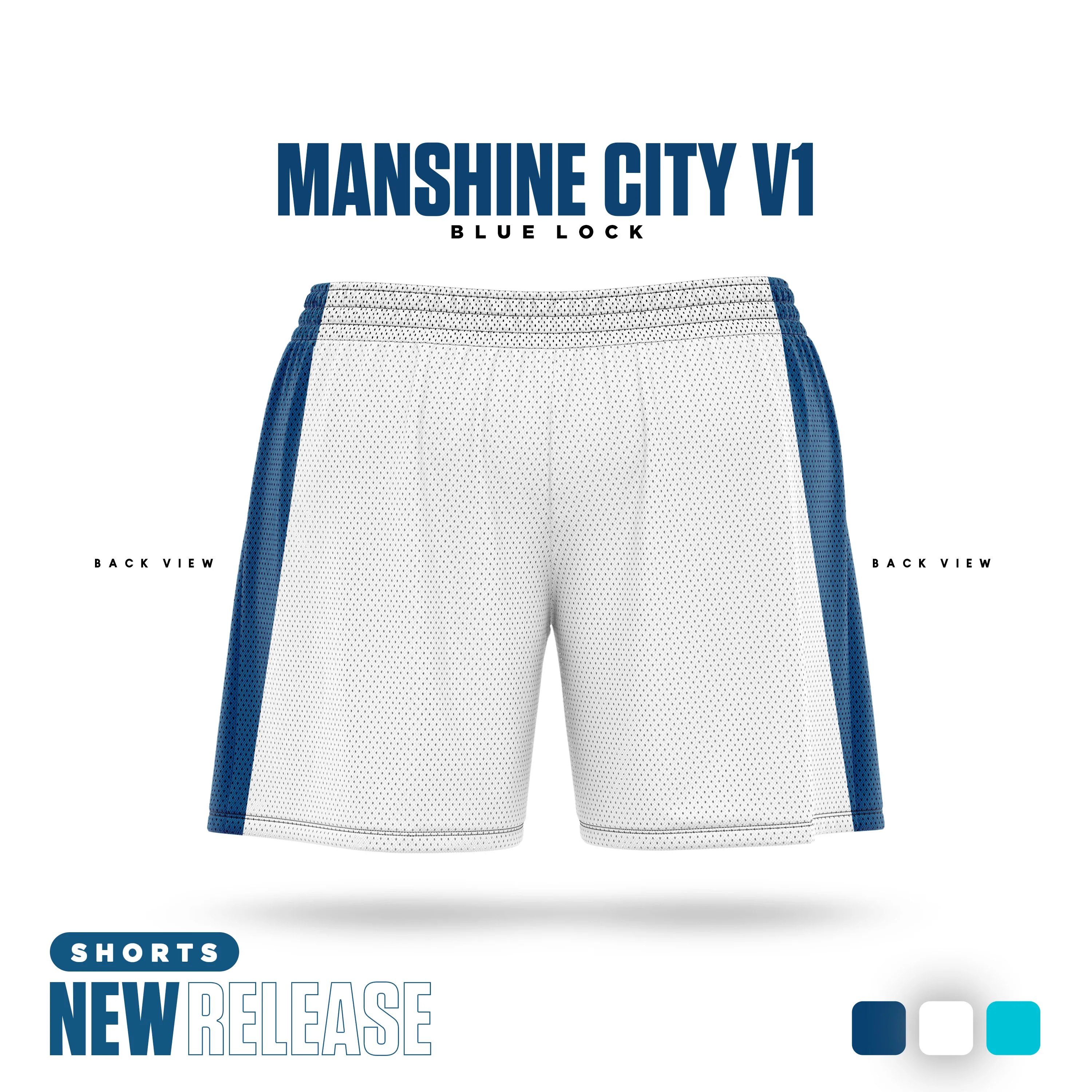 Blue Lock Manshine City White Cartoon Anime Jersey Men Shorts Summer 2024 New Fashion Women Short Pants Sport Children Bottom