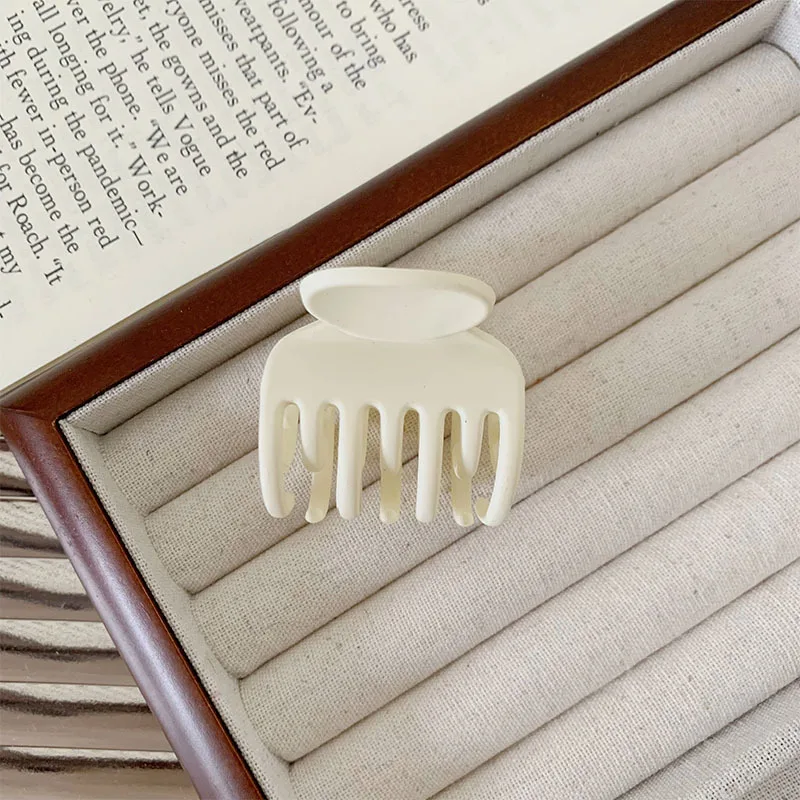 Small Frosted Hair Clip Basic All-Match Brown Hair Clip For Women image 6
