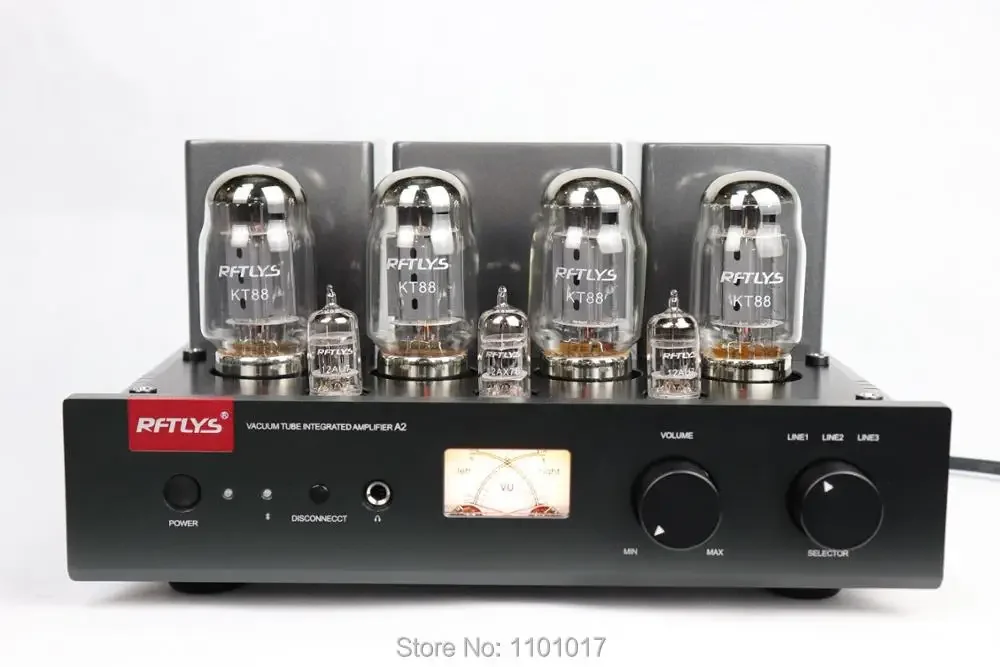 

RFTLYS A2 KT88 Push Pull Tube Amplifier HIFI EXQUIS Integrated 12AU7 Lamp AMP With Bluetooth