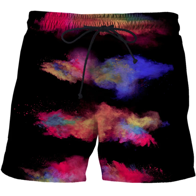 2022 New Men's Dust splash tie dyeing series Beach Shorts Pant Men Clothing 3D Pattern Boardshorts Men/Women Basketball Pants