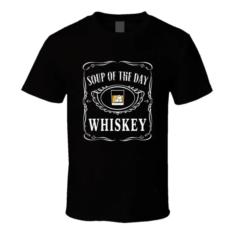 Soup Of The Day Whiskey Funny Logo Mashup Parody T Shirt