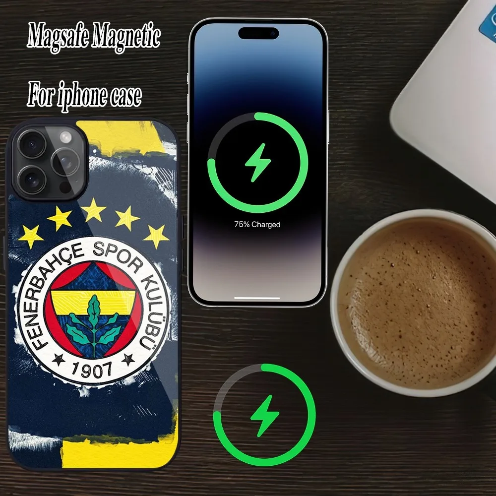 T-Turkey F-Fenerbahce F-Football Phone Case For iPhone Magesafe Magnetic 15 Pro 11 Mini 12 13 14 Max Plus Shell