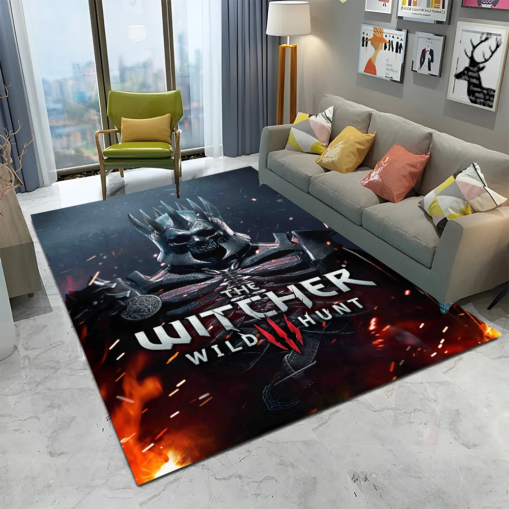 3D Game The W-Witcher Gamer Cartoon  Carpet Rug for Home Living Room Bedroom Sofa Doormat Decor,kids Area Rug Non-slip Floor Mat