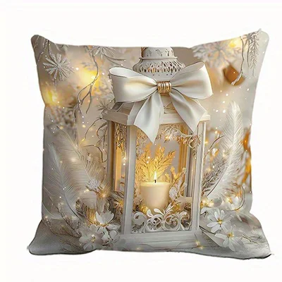 Home Decor Christmas-themed Decorative Digital Print Pillowcases Pattern Cushion Cover Suitable for Sofa Bedroom Car Pillow