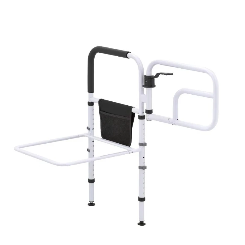 

Dual Grab Handles Home Storage Collapsible Bedside Assist Rail Elderly Seniors Adults Safety Bed Assist Rail Walker Rollator