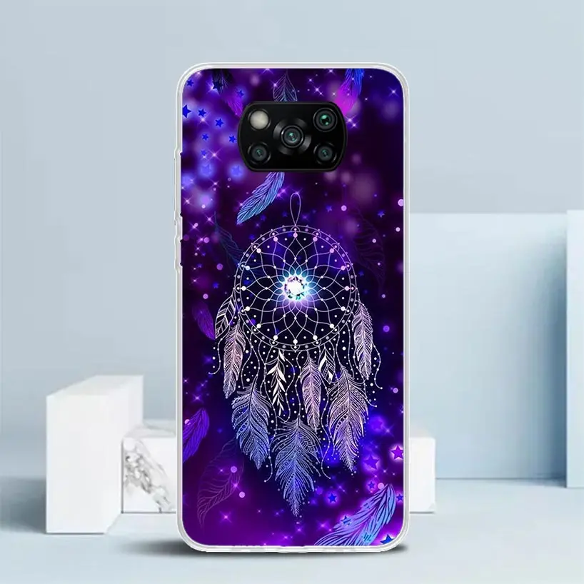 Retro Feather Dreamcatcher Phone Case For Xiaomi Poco X6 X5 X4 X3 Nfc F6 F5 Pro F4 Gt F3 F2 F1 M5S M4 M3 M2 Soft TPU Back Cover