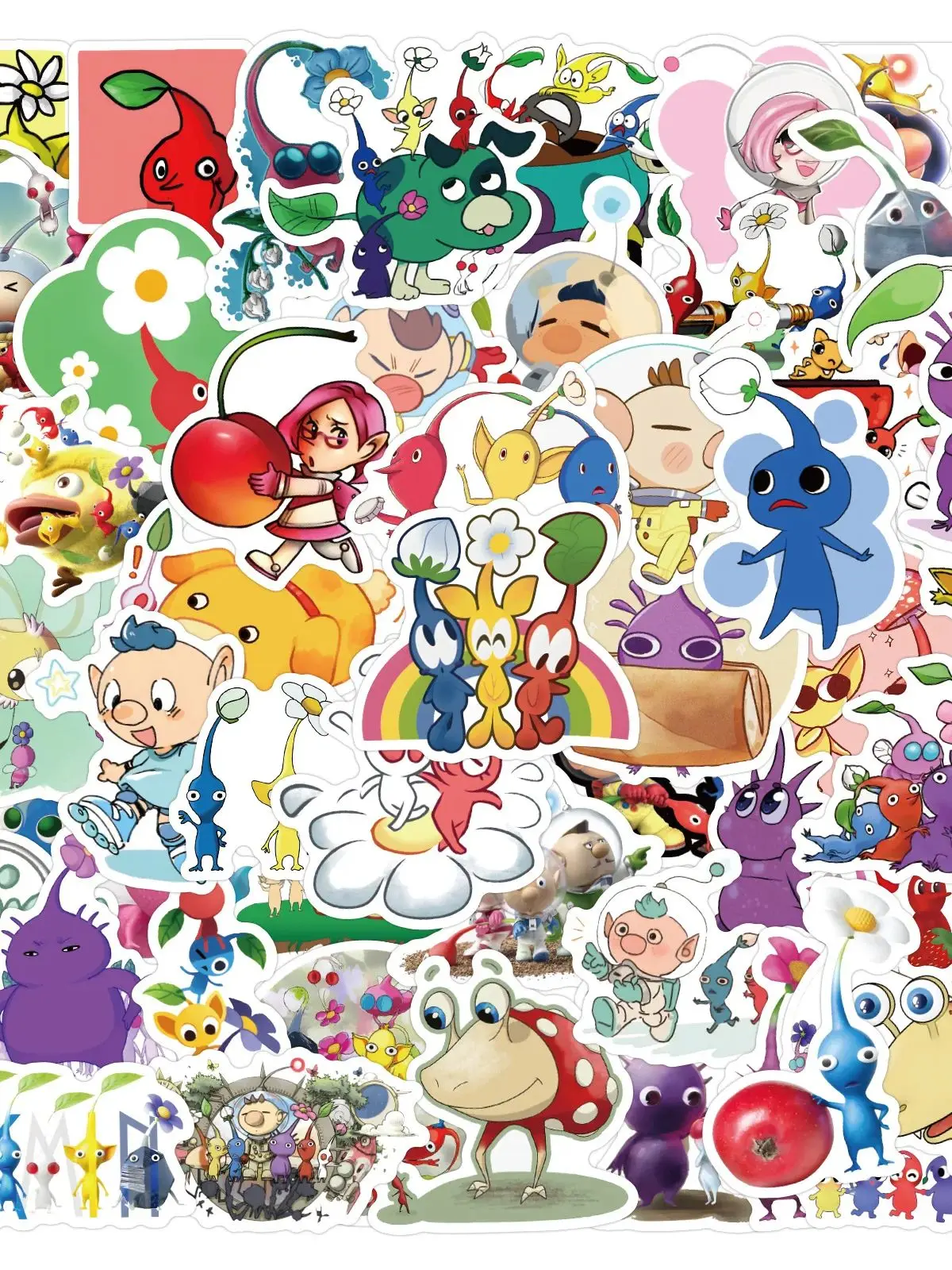 AliExpress FANLU 50/100PCS Pikmin Cartoon Stickers Funny Game Sticker Kids Toys Fridge Luggage Laptop Phone Guitar Bike Skateboard Decoration