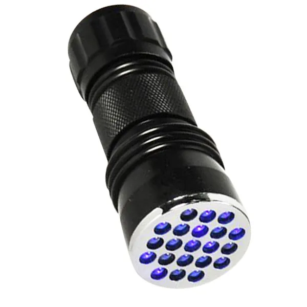Handheld Waterproof 21-LED 395nm Blacklight for Forgery Detection Cash Credit Documents Leak Inspection