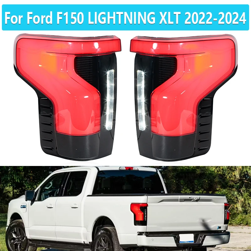 Luz Trasera para Ford F150 LIGHTNING XLT 2022 2023 2024, Luz de Freno, Luz de Reversa, Luz Direccional con Orificio para Sensor de Punto Ciego