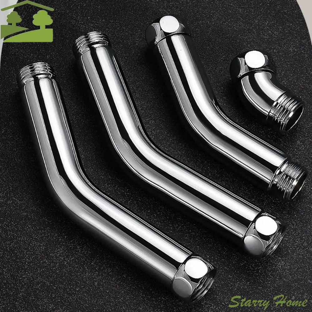 

G1/2" Shower Head Elbow Connector with Washers 135 Degree Shower Arm Extension Universal Stainless Steel Elbow Adapter Bathroom