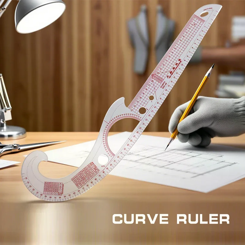 3250，6501，3231 Transparent Tailor French Curve Sewing Ruler Tailor Comma Shaped Rulers Tools Soft Sewing Tools