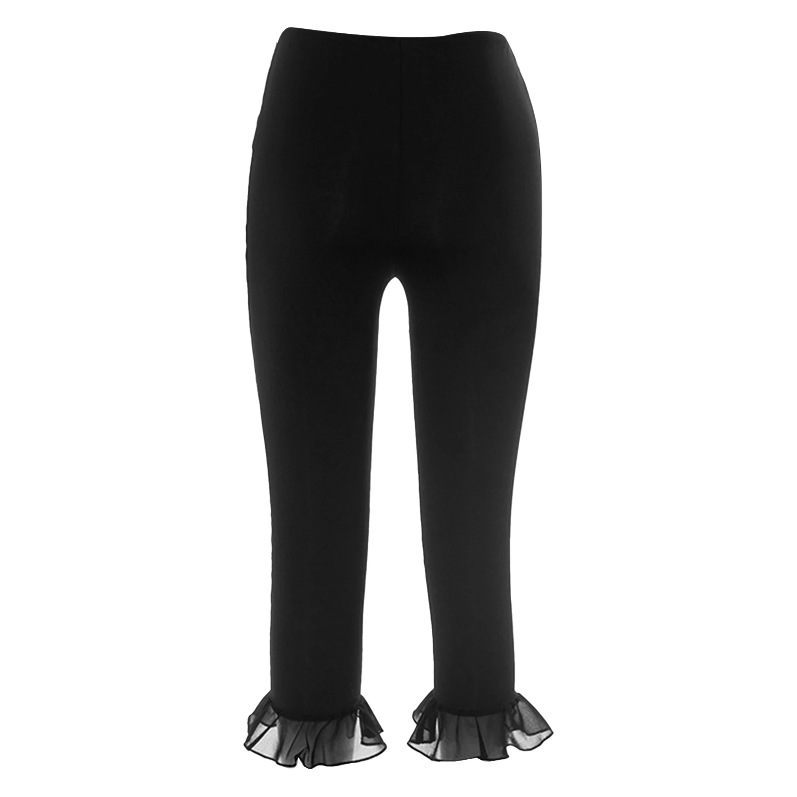 Buttery Soft Versatile Yoga Capri Pants for Women High Waisted Ruffle Leg Design Flattering V Shape Waist for Pilates Daily Wear