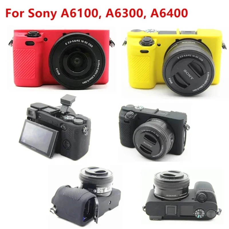 Cameras Silicone Armor Skin Case For Sony Alpha A6000 A6100 A6300 A6400 A6500 A6600 A5100 A5000 Camera Bag Body Cover Protector