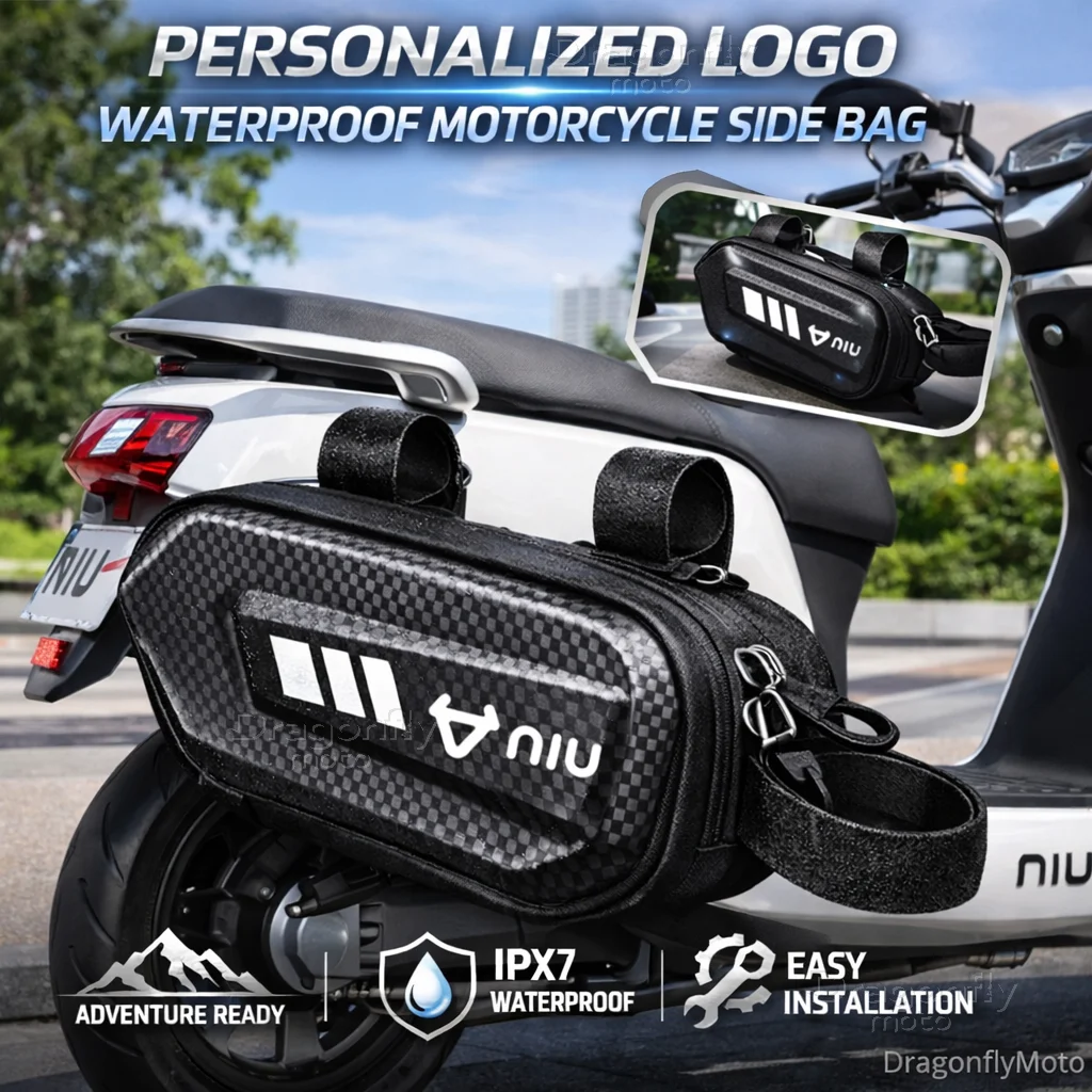 

For NIU N1 N1S M1 U1 M+ NG US U+ UQI U+B Motorcycle Side Bag Personalized Logo Waterproof Hard Shell Saddlebag