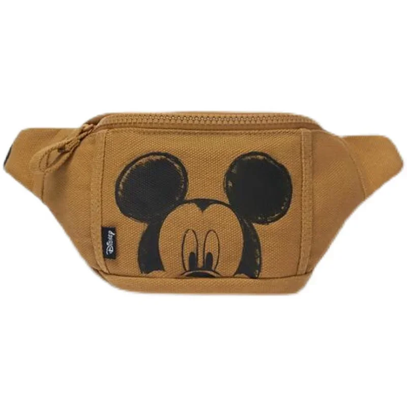 Disney Mickey Children\'s Waist Packs Fashion Brown Catoon Boys Waist Bag 2021 New Chest Bags Trendy Brand Kids Crossbody Bag